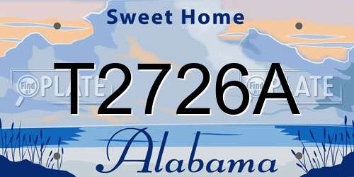 T2726A Alabama License Plate