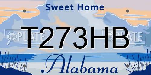 T273HB Alabama License Plate