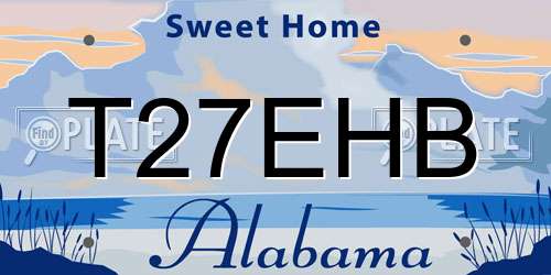 T27EHB Alabama License Plate