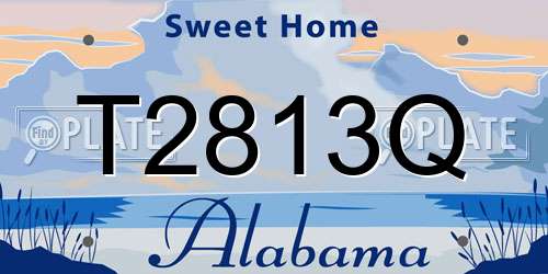 T2813Q Alabama License Plate
