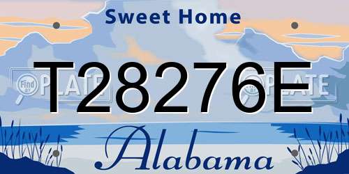 T28276E Alabama License Plate