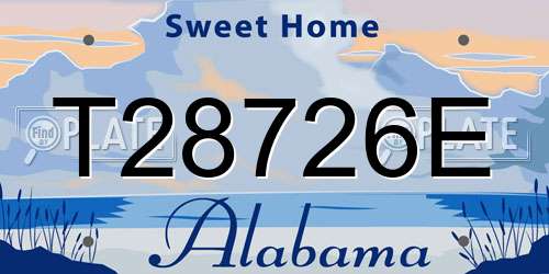 T28726E Alabama License Plate