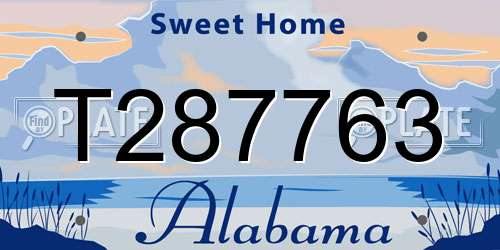 T287763 Alabama License Plate