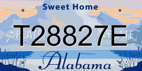 T28827E Alabama License Plate