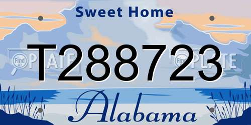 T288723 Alabama License Plate