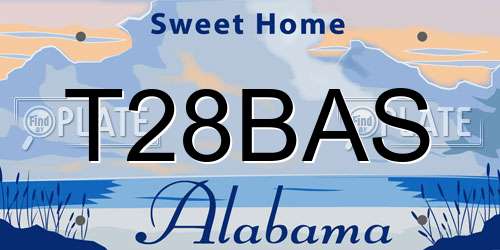T28BAS Alabama License Plate