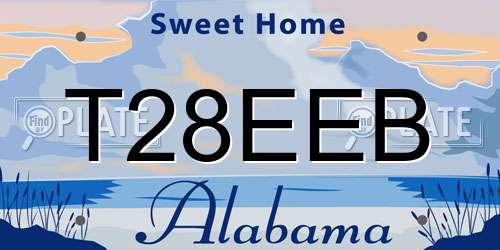 T28EEB Alabama License Plate