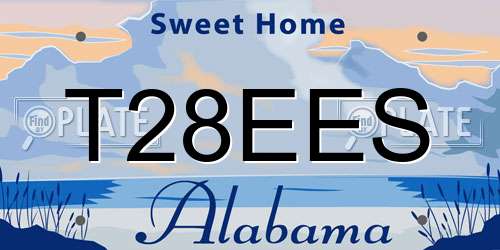 T28EES Alabama License Plate