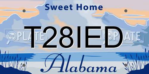 T28IED Alabama License Plate