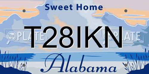 T28IKN Alabama License Plate