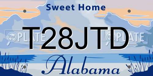 T28JTD Alabama License Plate