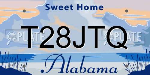 T28JTQ Alabama License Plate