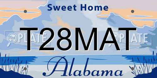 T28MAT Alabama License Plate