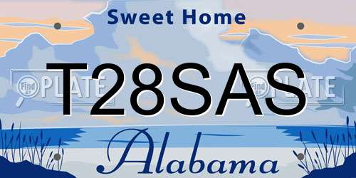 T28SAS Alabama License Plate