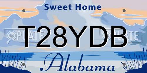 T28YDB Alabama License Plate