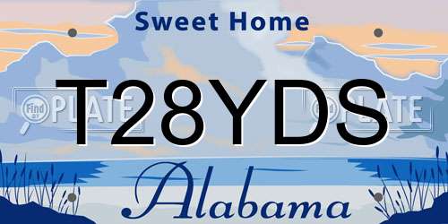 T28YDS Alabama License Plate