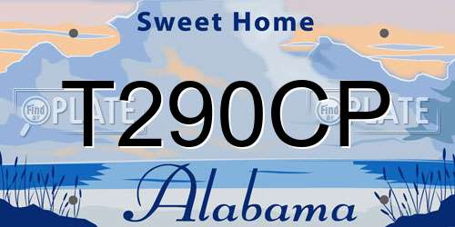 T290CP Alabama License Plate