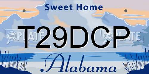 T29DCP Alabama License Plate