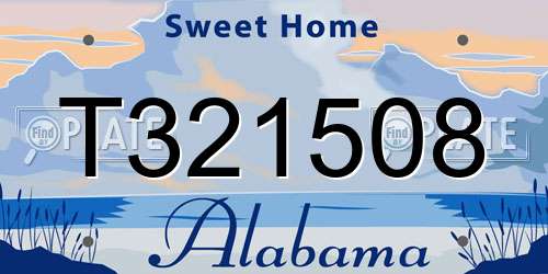 T321508 Alabama License Plate