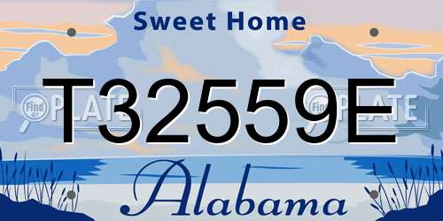 T32559E Alabama License Plate