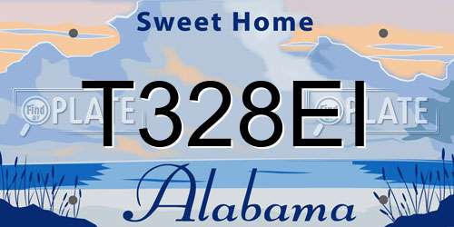 T328EI Alabama License Plate