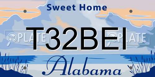 T32BEI Alabama License Plate