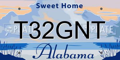 T32GNT Alabama License Plate