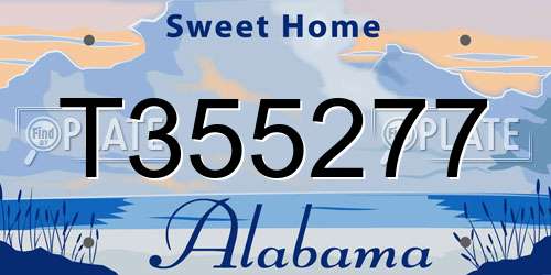 T355277 Alabama License Plate