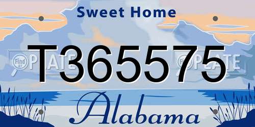 T365575 Alabama License Plate