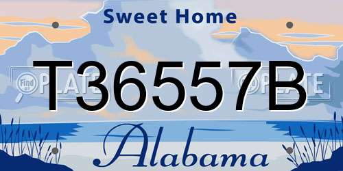 T36557B Alabama License Plate