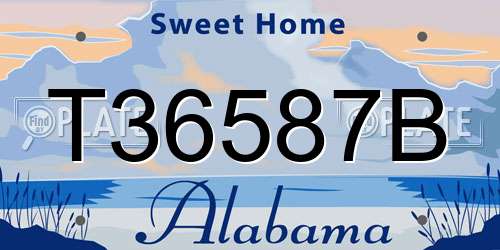 T36587B Alabama License Plate