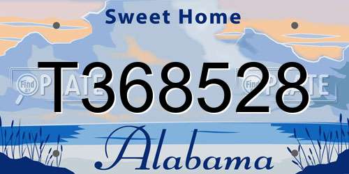 T368528 Alabama License Plate