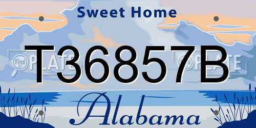 T36857B Alabama License Plate
