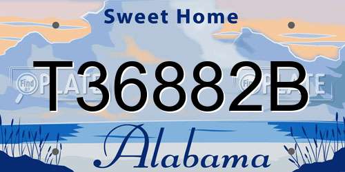 T36882B Alabama License Plate