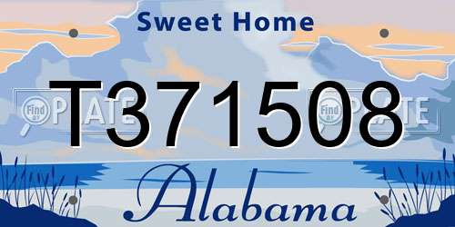 T371508 Alabama License Plate
