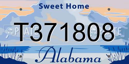T371808 Alabama License Plate
