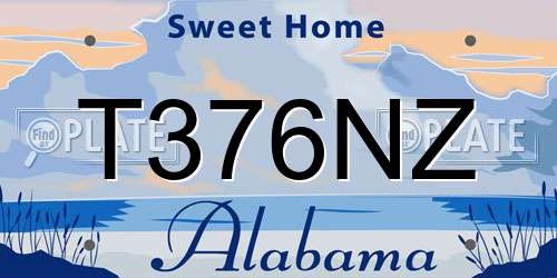 T376NZ Alabama License Plate
