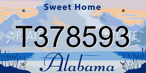 T378593 Alabama License Plate