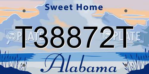 T38872T Alabama License Plate