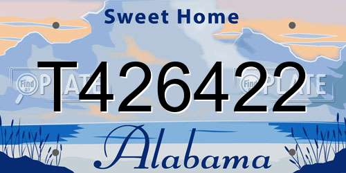 T426422 Alabama License Plate