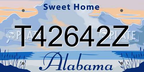 T42642Z Alabama License Plate