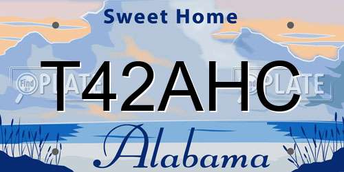 T42AHC Alabama License Plate