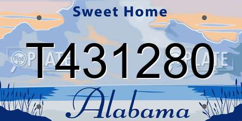 T431280 Alabama License Plate