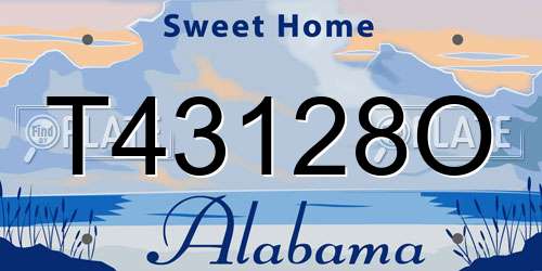 T43128O Alabama License Plate