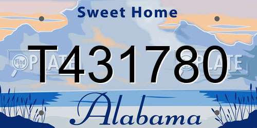 T431780 Alabama License Plate