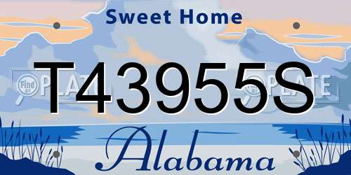 T43955S Alabama License Plate