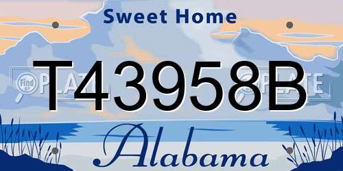T43958B Alabama License Plate
