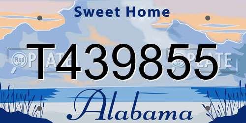 T439855 Alabama License Plate