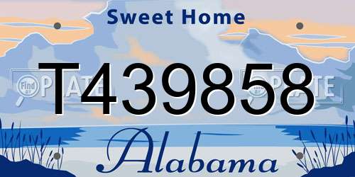 T439858 Alabama License Plate