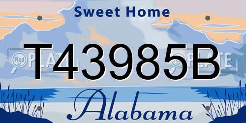 T43985B Alabama License Plate